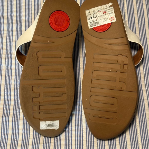 NWT FitFlop White and Brown Sandals - Picture 4 of 5